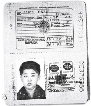 Cópia de passaporte brasileiro emitido para o líder norte-coreano Kim Jong-un (Foto: Handout via Reuters)